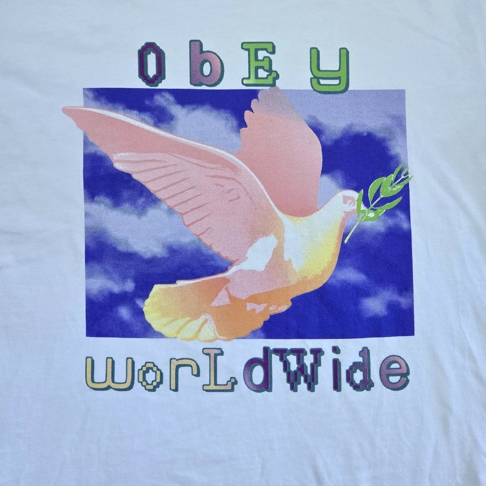 Obey Worldwide🌐 Peace✌️ Dove🕊 Graphic Tee👕 - NWT - Picture 4 of 15